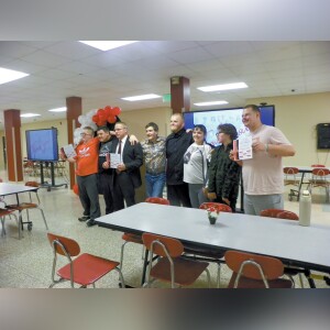 White County Food Pantry Director Jay Janke (third from left) poses with all the special needs students who worked at the pantry during the school year. Photos by W.C. Madden/News & Review