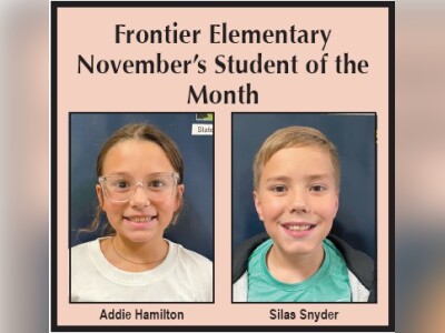 Frontier Elementary November’s Student of the Month