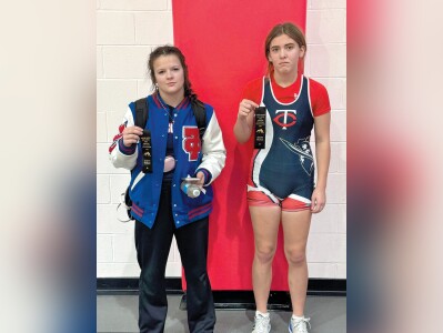 Lady Cavs wrestle at Clinton Prairie Invite